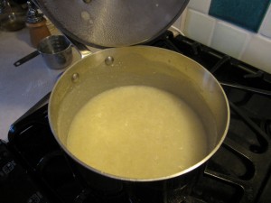 Slow cooking grits